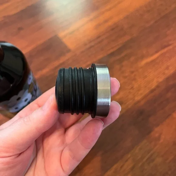 Corkcicle Rifle Paper Black and Blue Floral Water Bottle - Picture 5 of 6